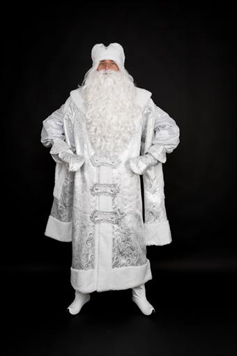 Костюм "Дед Мороз Архангельский парча голубая"