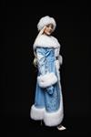 Костюм "Снегурочка Байкальская бархат голубой (узор серебро)"