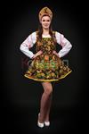 Костюм русский народный женский, короткий хохлома